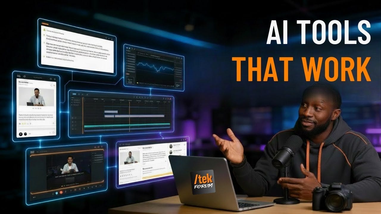 video thumbnail for 'AI Tools That ACTUALLY Create Content for Us (No Hype, Just Results)'