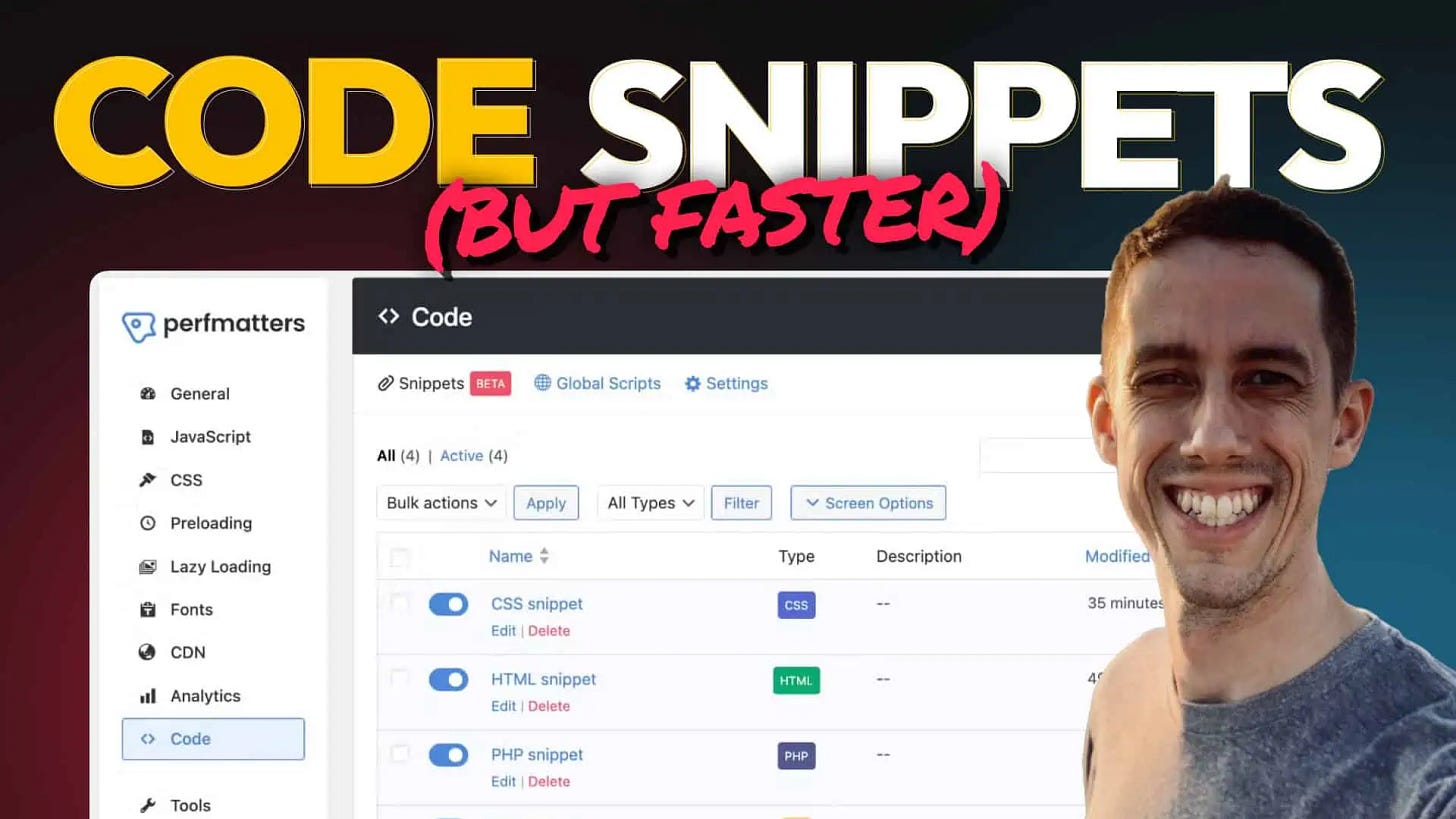 Perfmatters Code Snippets webinar