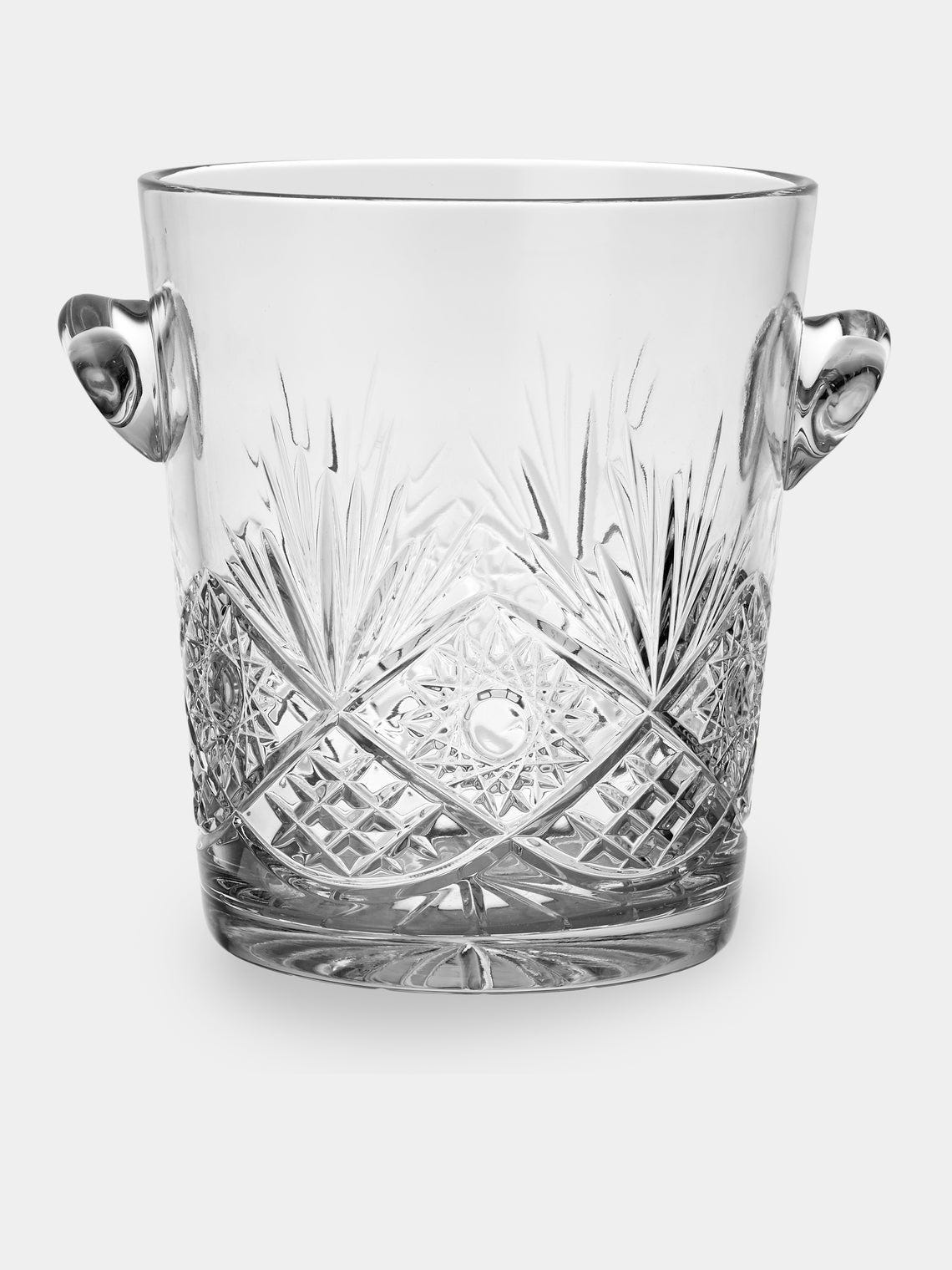 Antique and Vintage - 1980s Baccarat Crystal Ice Bucket - Clear - ABASK - Antique and Vintage - 1980s Baccarat Crystal Ice Bucket - Clear - ABASK -