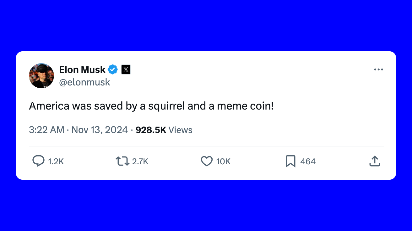 America was saved by a squirrel and a meme coin!