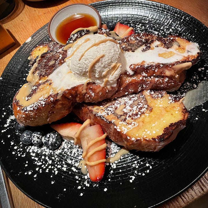 Chilaquiles Rojos and Dulce De Lece French Toast At CHICA Las Vegas