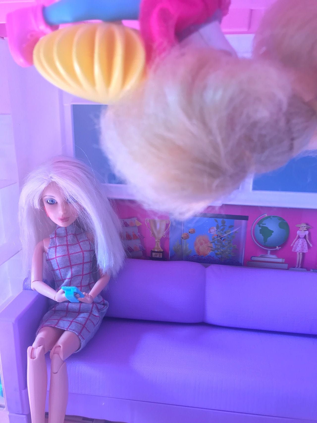 HONEY, IF YOU ARE GOING TO DANGLE FROM THE CEILING, PLEASE TAKE OFF YOUR SHOES