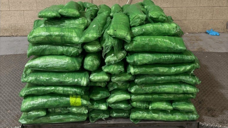 $6,740,100 worth of meth was discovered inside a load of Mexican produce arriving in Pharr, Texas on June 10, 2025. $6,740,100 worth of meth was discovered inside a load of Mexican produce arriving in Pharr, Texas on June 10, 2025.
