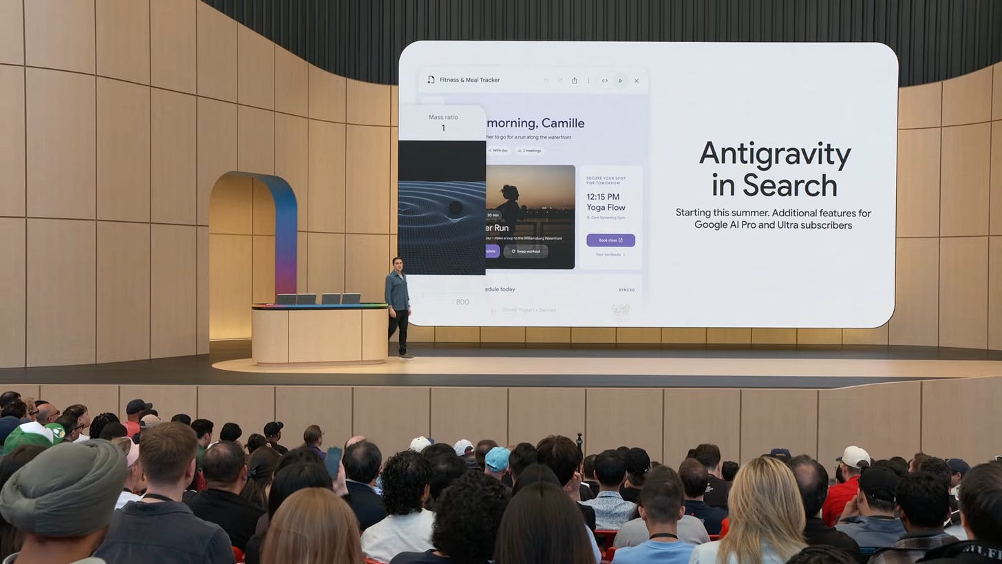 google antigravity 2.0 search