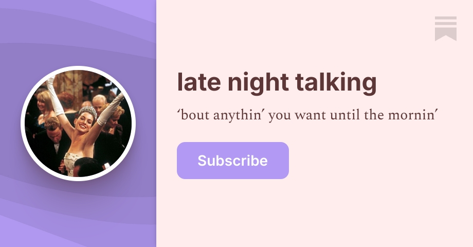 late night talking | chiara’s house | Substack