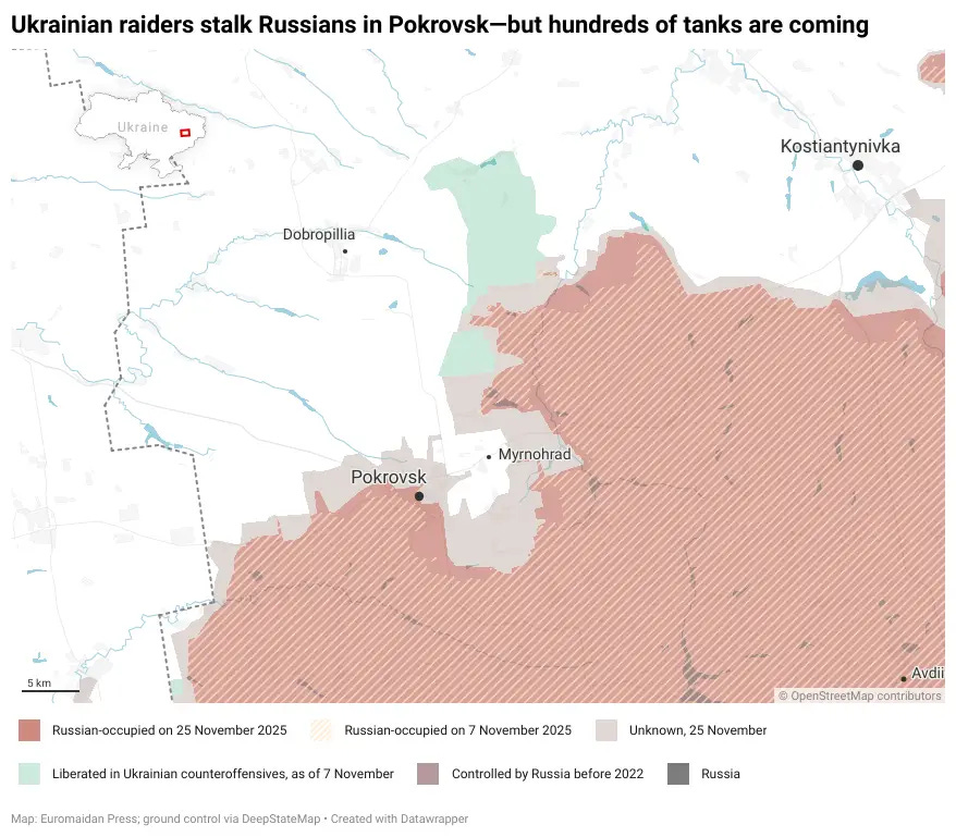 Pokrovsk Myrnohrad map