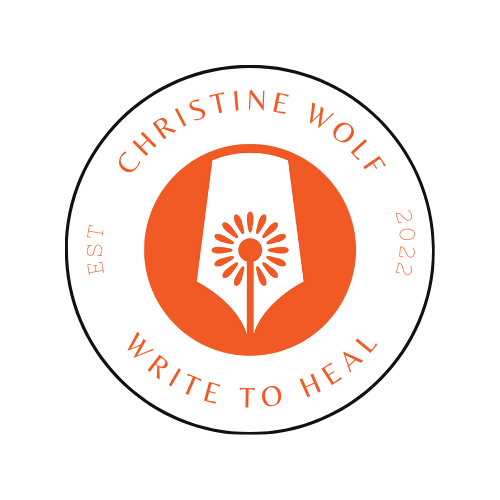 logo of Memoir Coach Christine Wolf's Write to Heal workshops