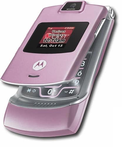 Motorola Razr Flip Phone Pink