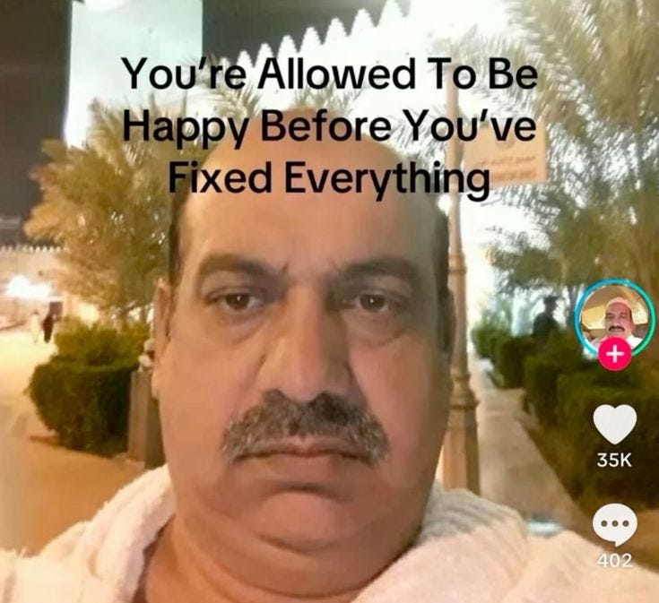 This may contain: a man with a mustache is looking at the camera and has an instagram message