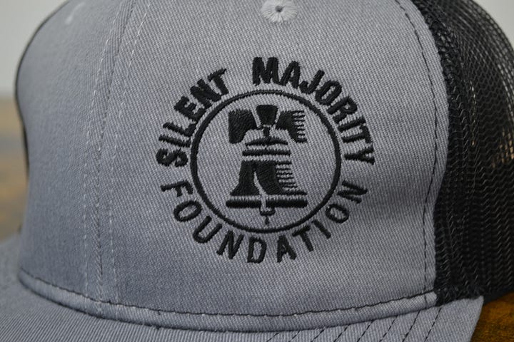 Silent Majority Foundation Logo Trucker Hat Gray/Black