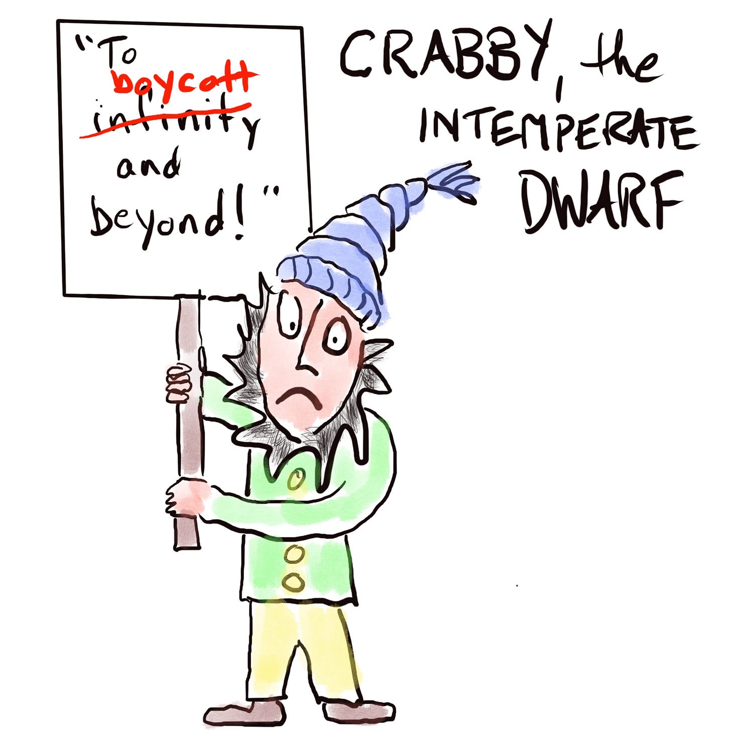 Dwarf protests the Kimmel firing