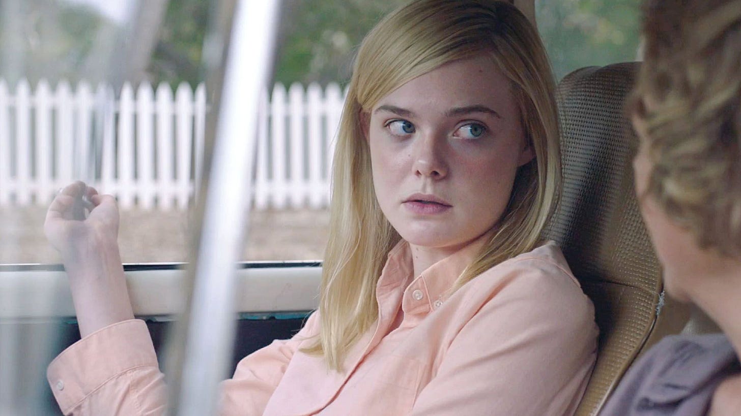 20th Century Women | Still features Elle Fanning as Julie in a car ride.