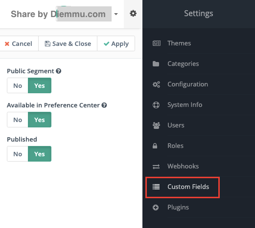 Thêm Custom Fields