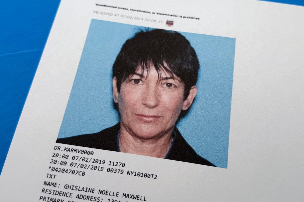 Ghislaine Maxwell fights release of more Epstein documents, calling law  unconstitutional - Los Angeles Times
