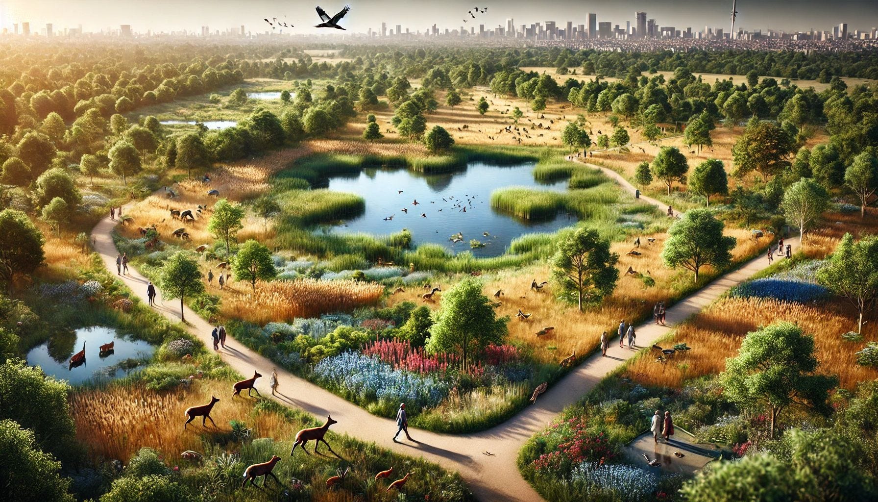 Small Rewilding Safari Park - Birdseye View