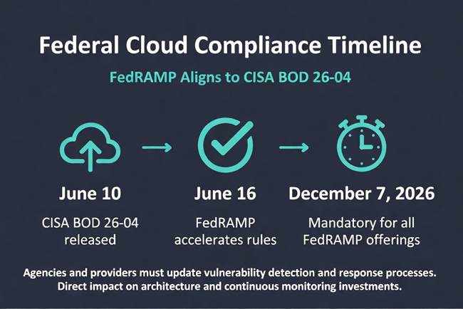 Timeline from CISA BOD to FedRAMP mandatory date Timeline from CISA BOD to FedRAMP mandatory date