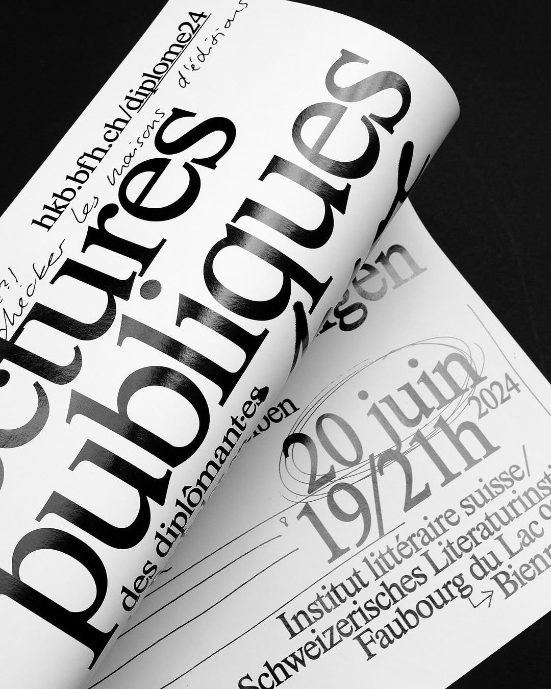 Jonas Bader – Cyrill Heinen / [internship at] Atelier HKB, To-Do: HKB Diplomkampagne 24, HKB Viskom, HKB Bern, 2024 [Typographic Poster Design Inspiration]