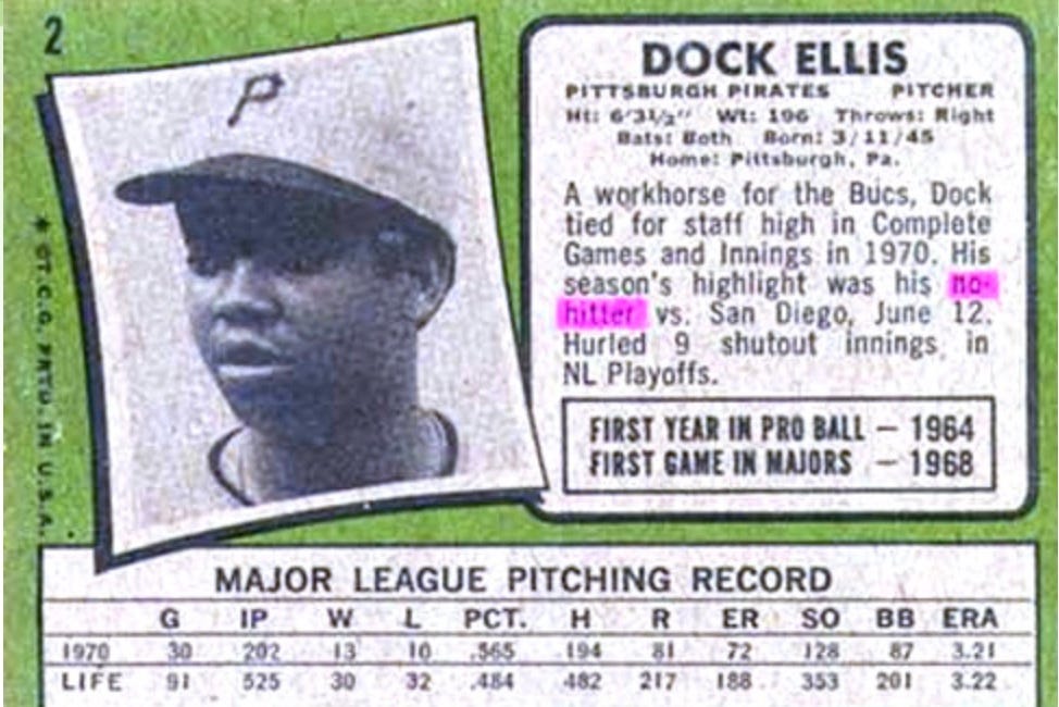 The 6.12.1970 Dock Ellis story, soup to nuts