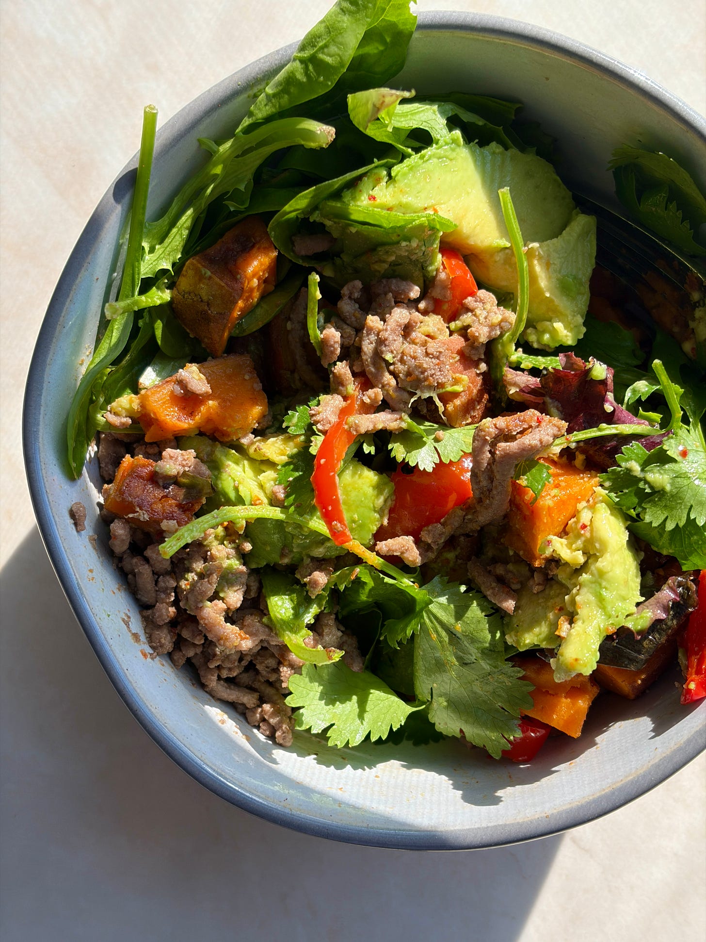 Chili-lime beef bowls