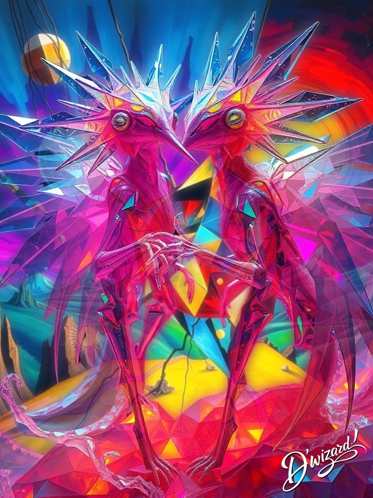 THESE ATYPICAL DREAM CREATURES SANG IN GEOMETRY