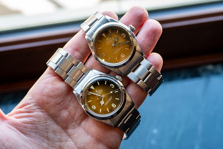vintage watches with tropical dials.