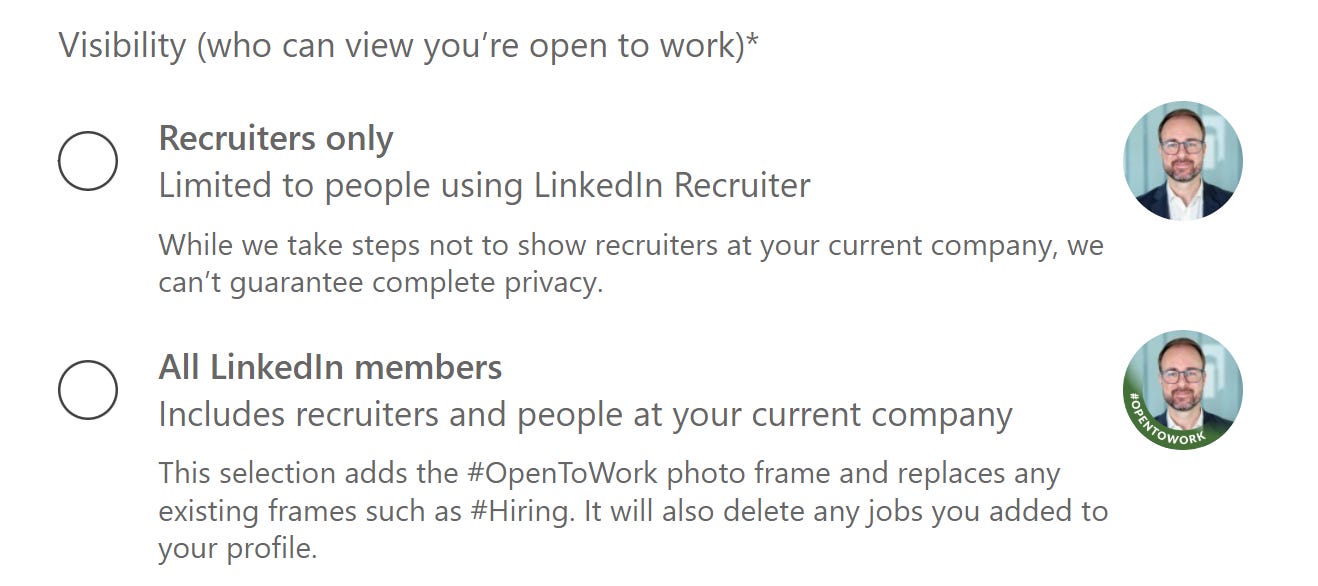 Job Search While Still Employed LinkedIn Setting Job Search While Still Employed LinkedIn Setting