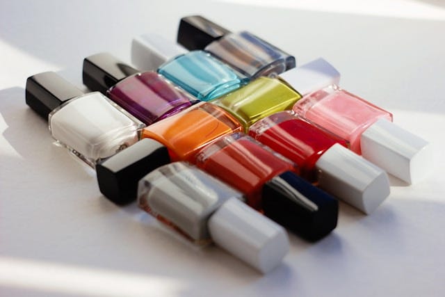 Multiple colors of nail polish