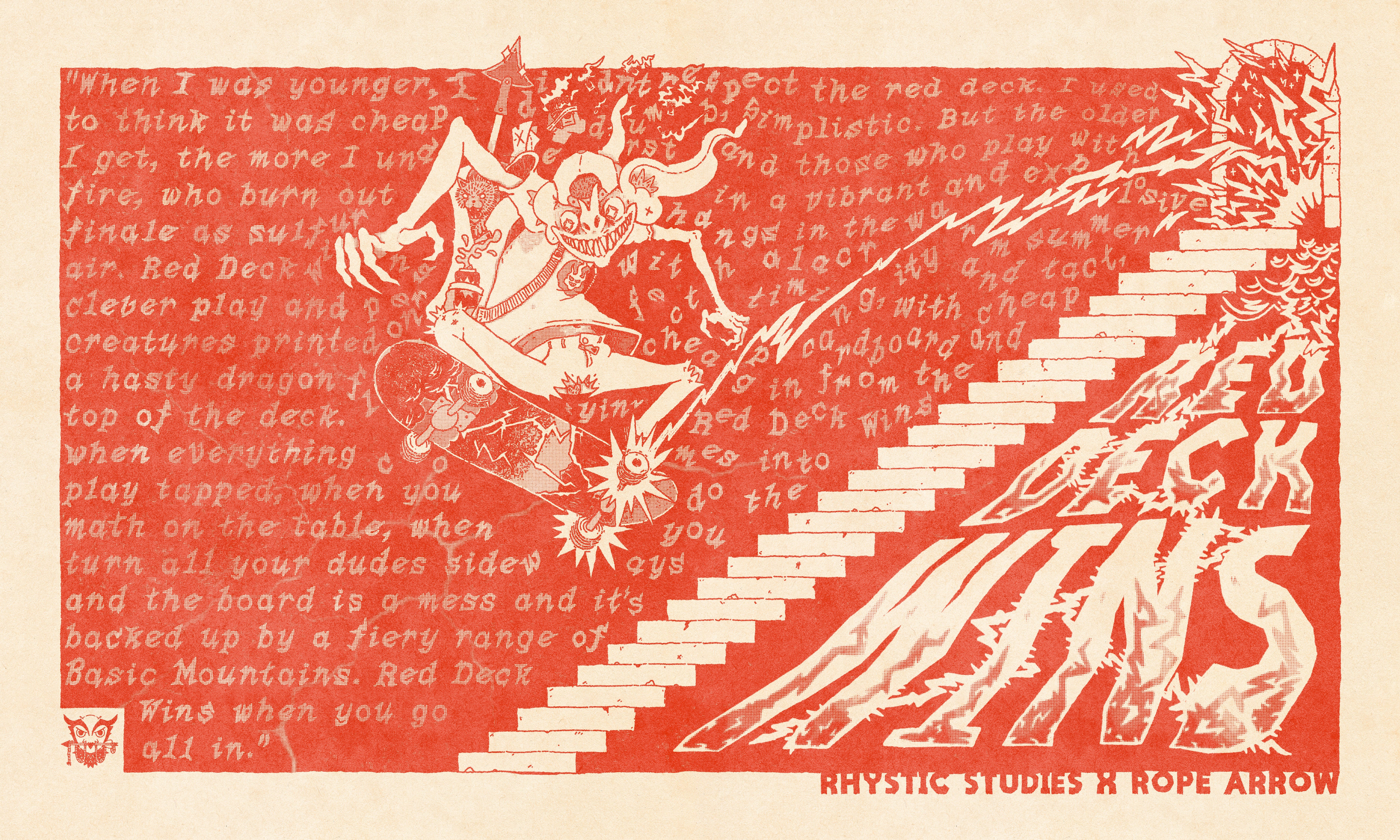 プレイマット　RED DECK WINS　Rope Arrow The Red Deck Wins Playmat - Rhystic Studies Substack