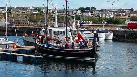 Stromness boats, harbour, and town