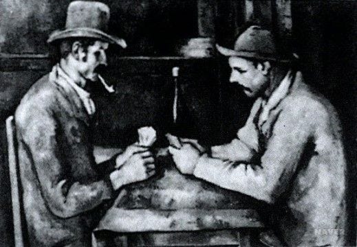 어떻게 싸우는가? 4.두뇌싸움-2심리싸움 (카드놀이 하는 사람-세잔作) 설명: 이성이 승부를 가르는 수싸움과는 달리, 심리싸움은 감정이  큰 비중을 차지하는 두뇌싸움이다. 근거없는 허세를 부리기도 하고, 자신의 패를 숨기려고 표정을 숨기는 현상 등이 이러한 예이다. 그림