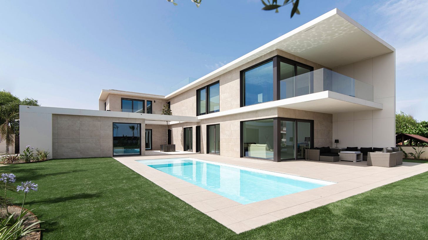Casa prefabricada en Tarragona con piscina - Vivienda modular inHAUS