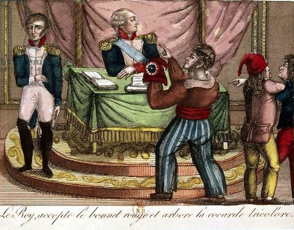 路易十六接受红色的弗里吉亚帽