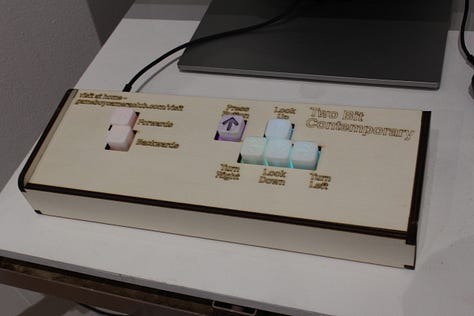 A selection pof artwoerks with various screens prints and 3d plastic peripherals. 