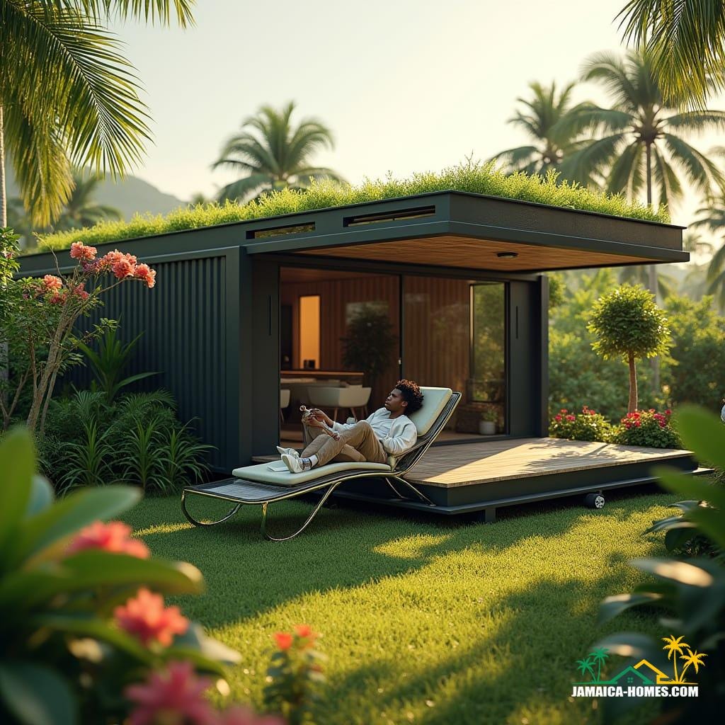 Kingston Container Home with Tropical Garden