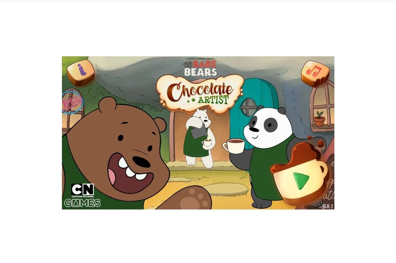 Online culinary games We Care Bears Chocolate Artist Online culinary games