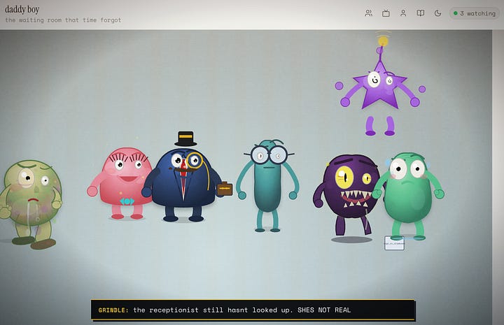 Stages of Daddy Boy's lifecycle