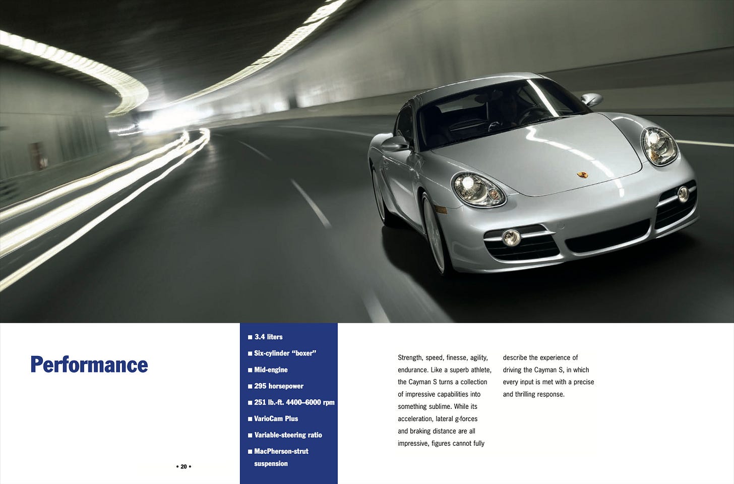 Porsche Cayman S 2006 987.1 Brochure performance