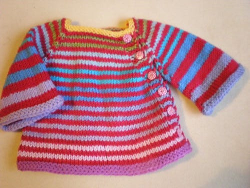 Stripey Baby Cardigan Stripey Baby Cardigan