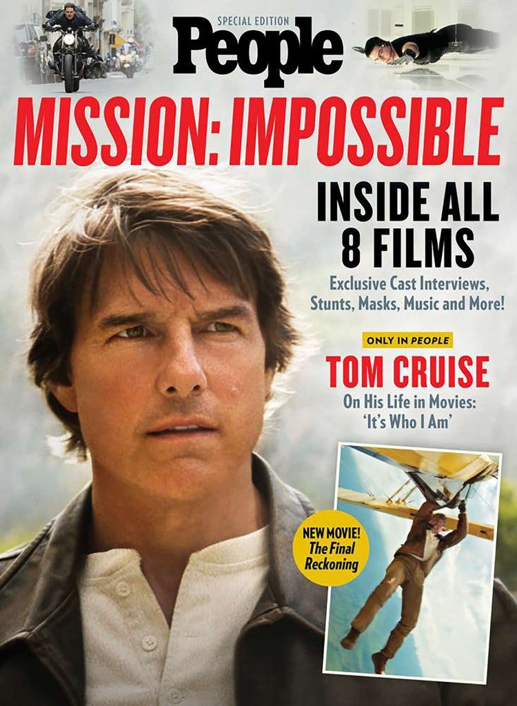 Tom Cruise's Mission Impossible special People magazine cover Tom Cruise's Mission Impossible special People magazine cover