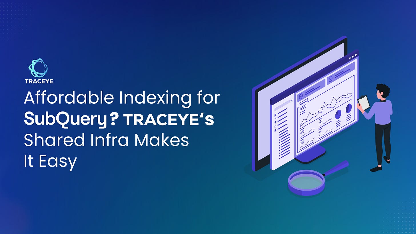 Affordable Indexing for SubQuery? Traceye’s Shared Infra Makes It Easy