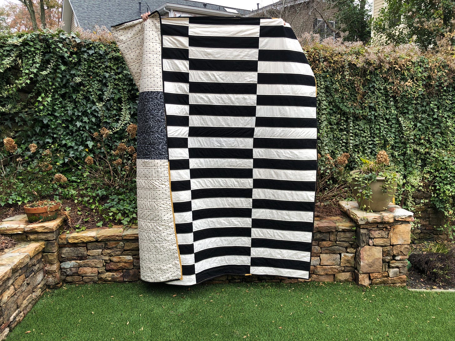 black and white striped quilt black and white striped quilt