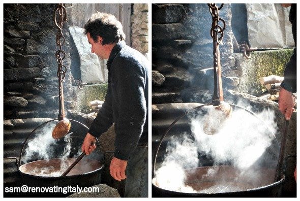 making salami
