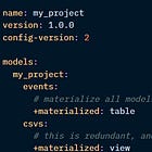 Materialisations - views, tables and ephemeral (study notes)