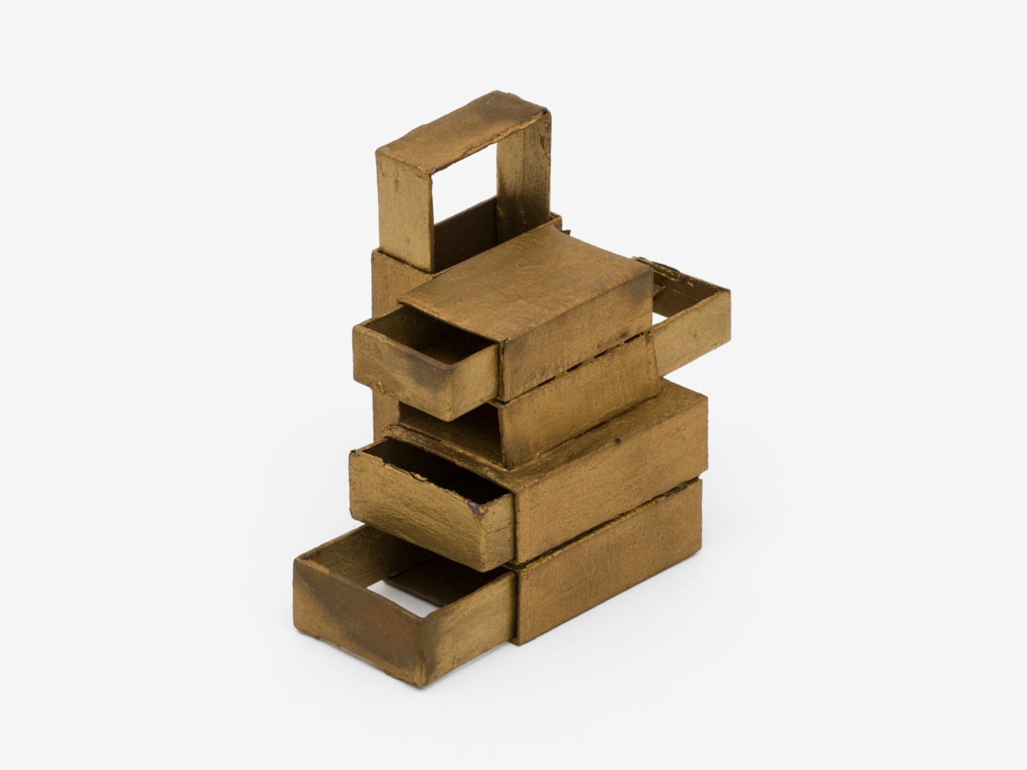 Lygia Clark, Estruturas de Caixa de Fósforos (Dourado) / Matchbox Structure (Gold), 1964. Collection of Guy & Alexandra Brett / Courtesy Alison Jacques, London © Associação Cultural O Mundo de Lygia Clark. Photograph by Michael Brzezinski.