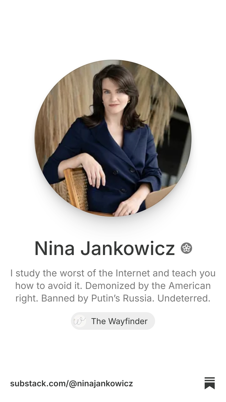 Nina Jankowicz | Substack