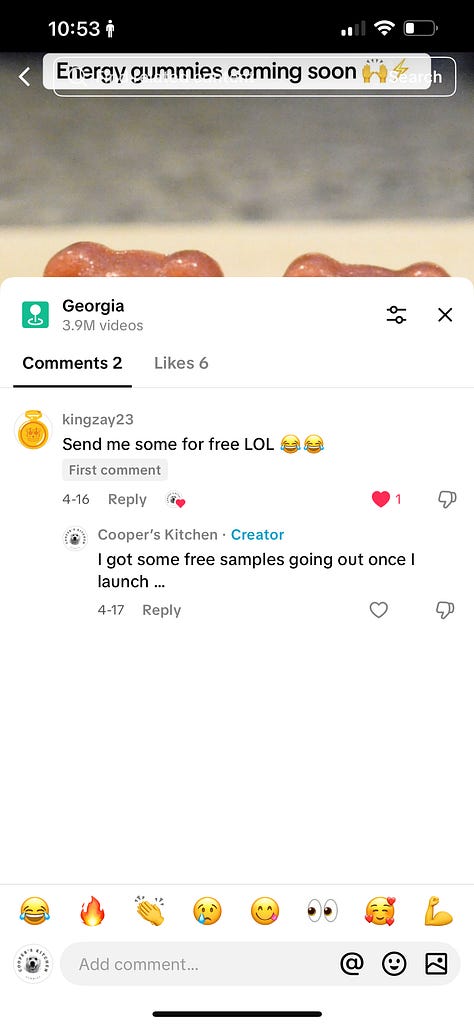 Feedback on TikTok about my new brand, Cooper's Kitchen