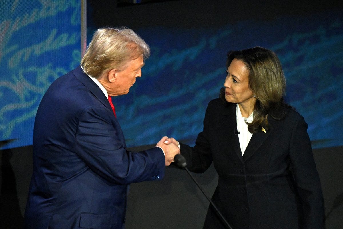 Harris 'Power Move' Handshake to Trump