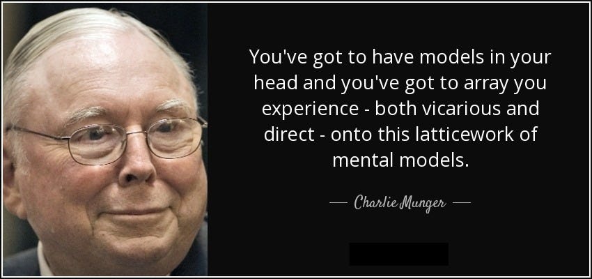 Charlie Munger quote: You've got to have models in your head and you've...