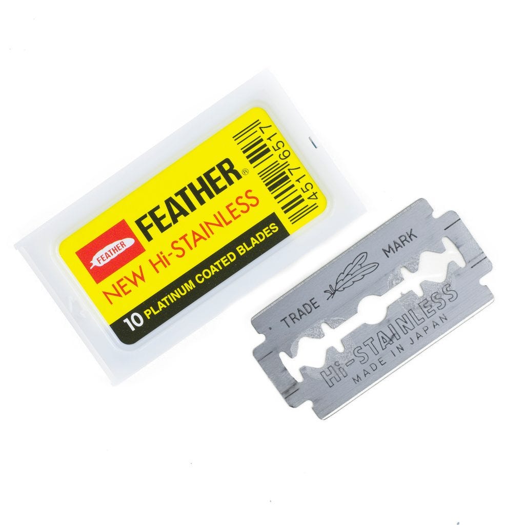 Feather 81s Extra Sharp Double Edge Razor Blades (10 pcs) - Feather -  Cosmetics - Razor Blades, For Shaving, Shaving - Gentleman Store