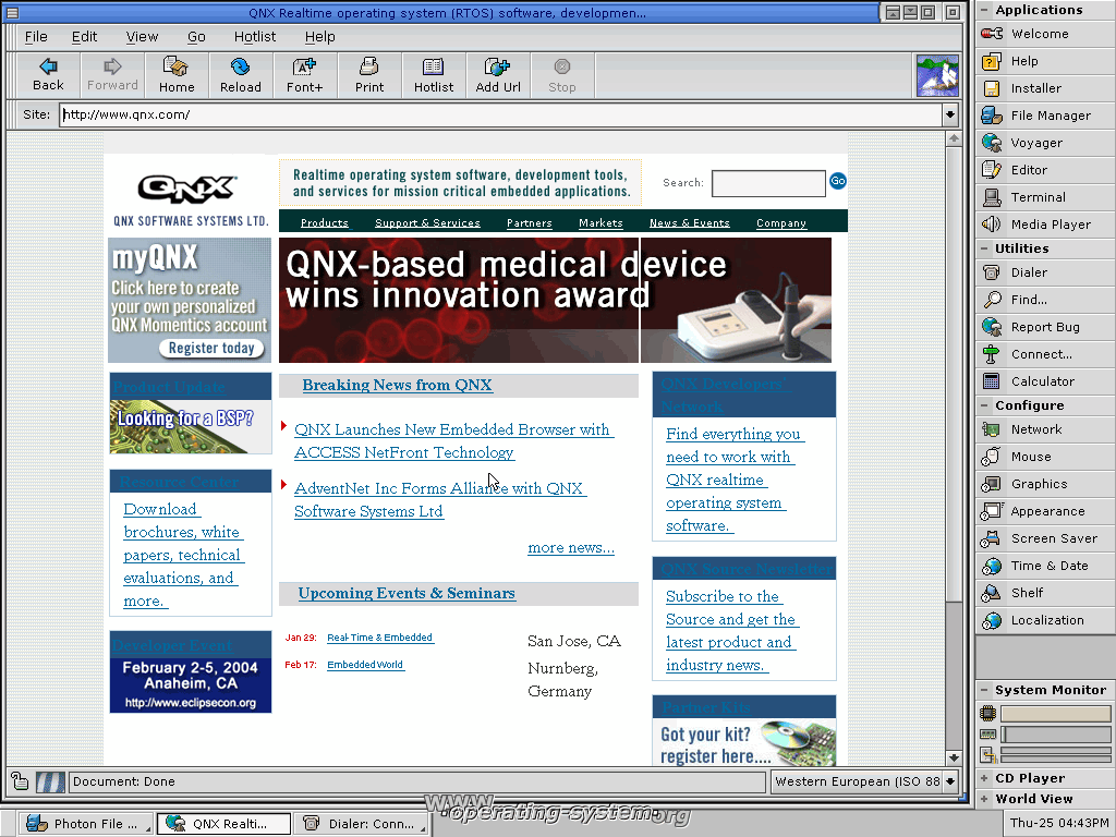 Screenshot: os qnx621 05